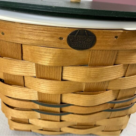 Vintage Peterboro Wooden Round Picnic Basket - Picture 5 of 10